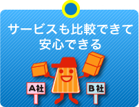 サービスも比較できて安心できる